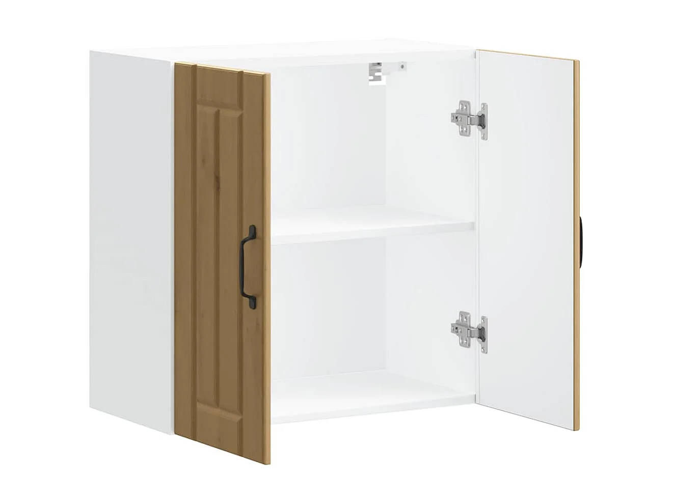 Armario de pared de cocina fabricado a mano en madera de roble.