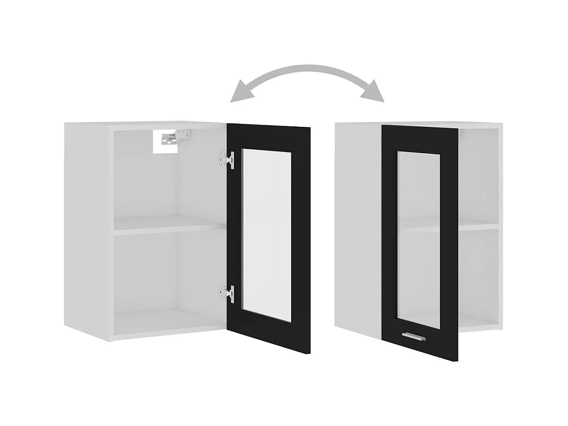 Zwarte hangkast 40x31x60 cm