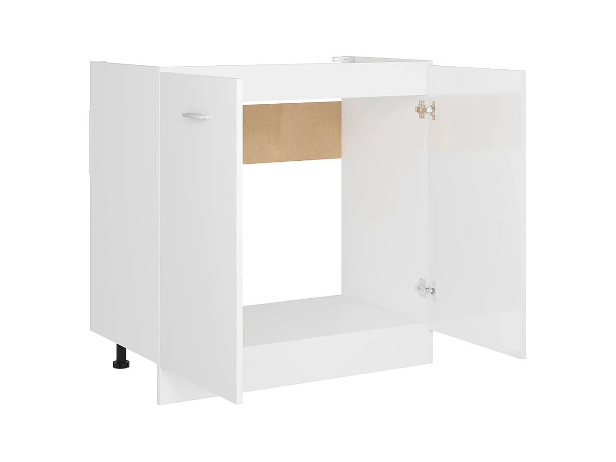 wastafelkast glanzend wit