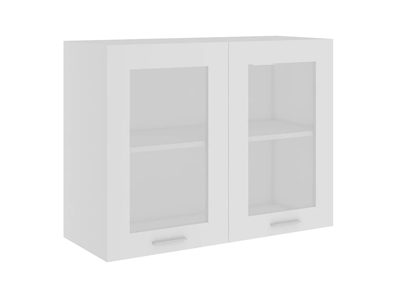 Witte hangende glazen kast 80x31x60 cm