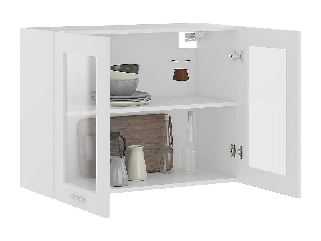 Vitrina colgante blanca de 80 x 31 x 60 cm