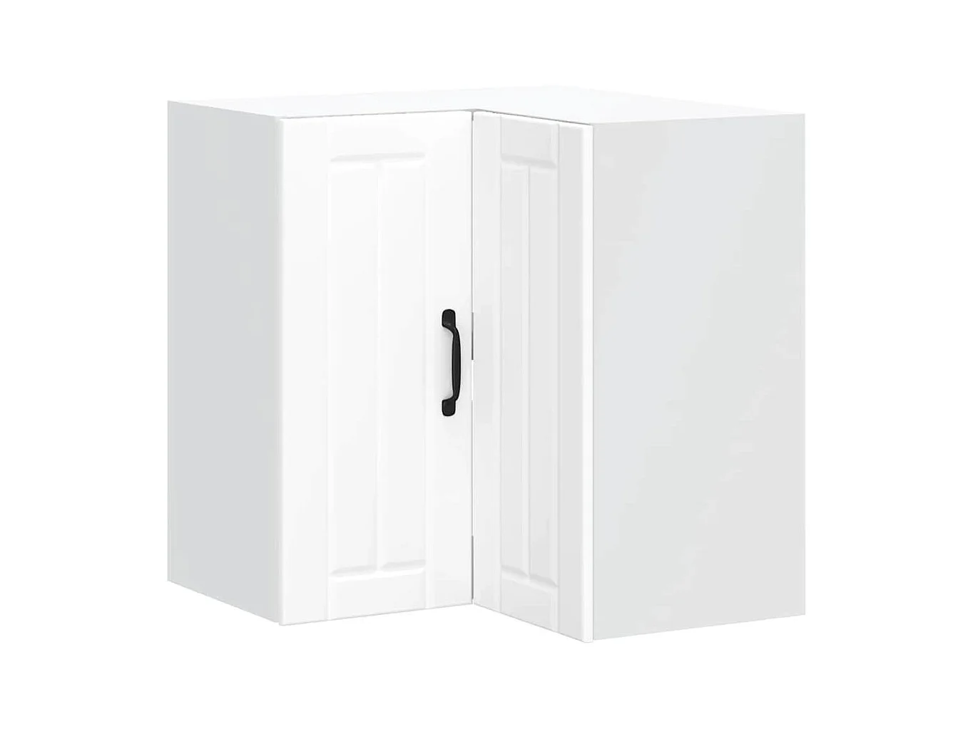 Mobiletto angolare da cucina in legno ingegnerizzato bianco Lucca