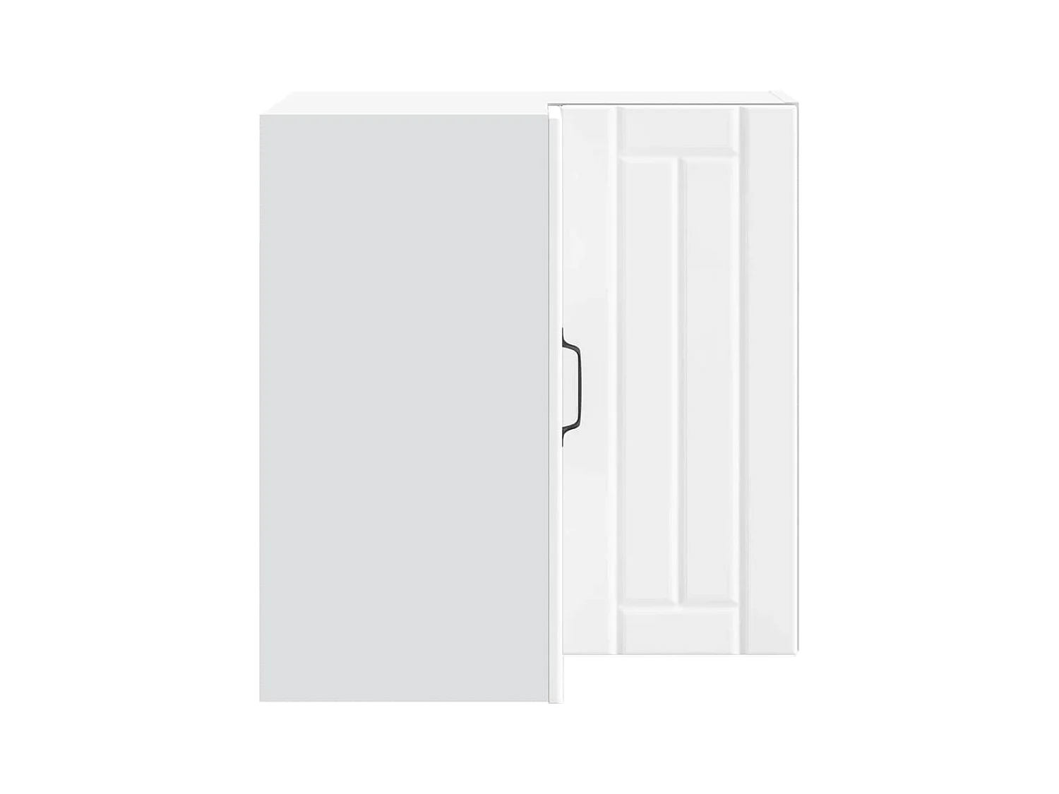 Mobiletto angolare da cucina in legno ingegnerizzato bianco Lucca