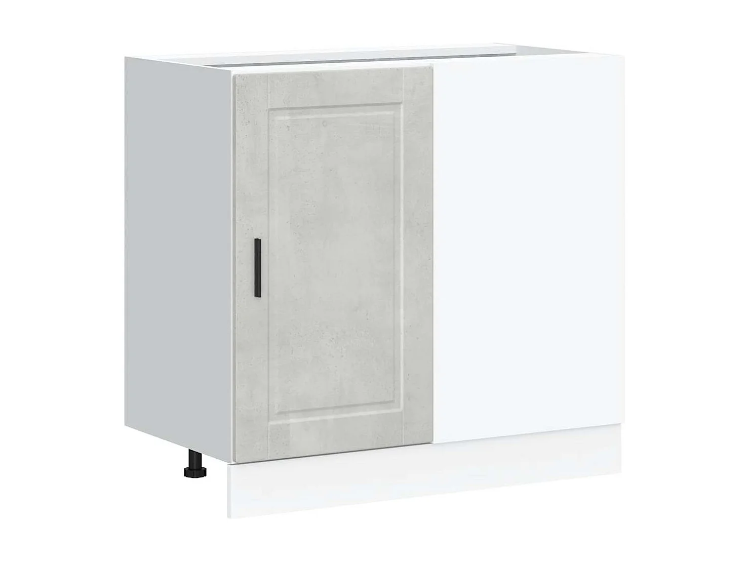 Armoire de cuisine gris béton bois d'ingénierie