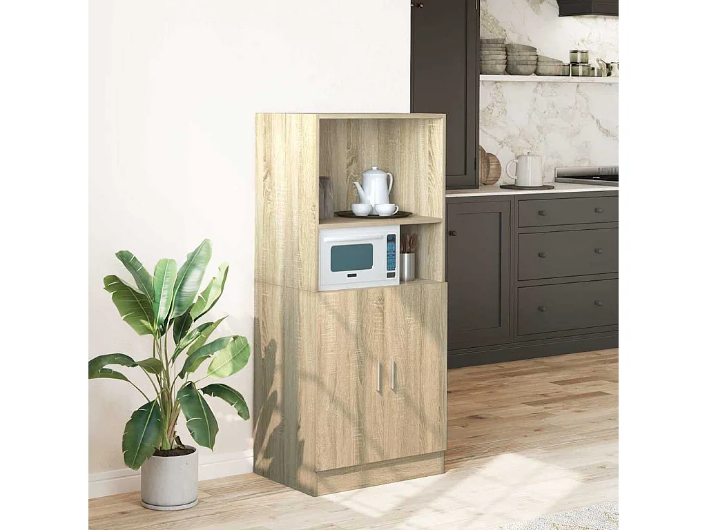 Armoire de cuisine chêne sonoma 57x41,5x131,5cm bois ingénierie