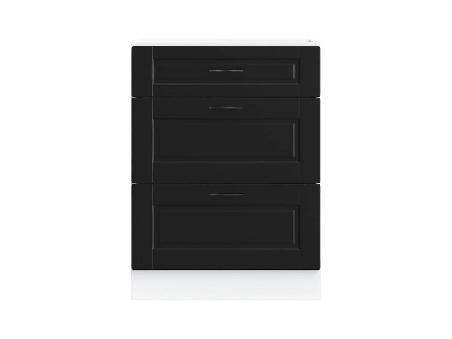 Mobile da cucina in legno ingegnerizzato nero Porto