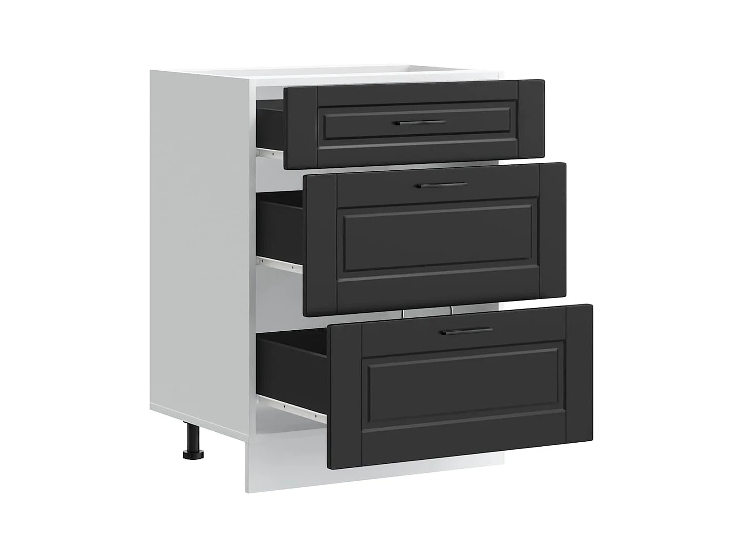 Mobile da cucina in legno ingegnerizzato nero Porto