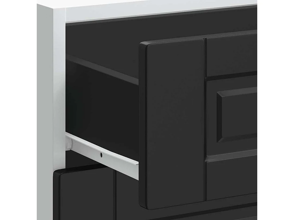Mobile da cucina in legno ingegnerizzato nero Porto