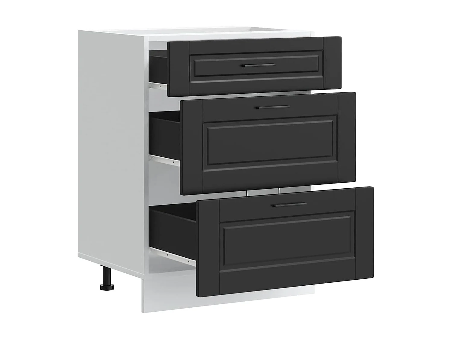 Armoire de cuisine noir bois d'ingénierie