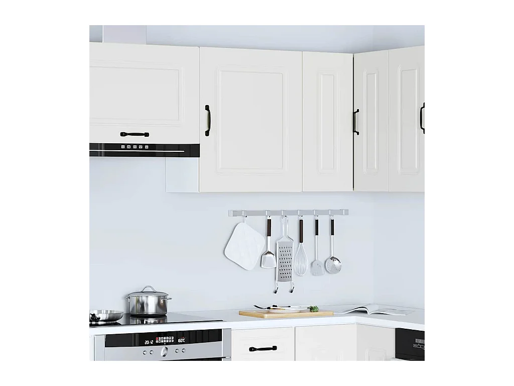 Armoire murale de cuisine blanc bois d'ingénierie