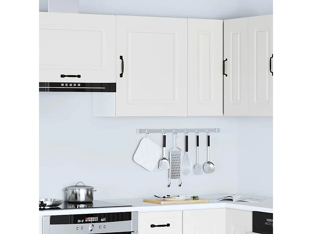 Armario de pared de cocina de madera de ingeniería blanca