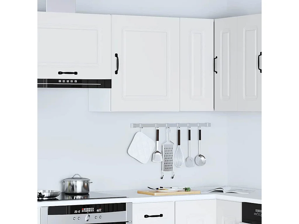 Armario de pared de cocina de madera de ingeniería blanca