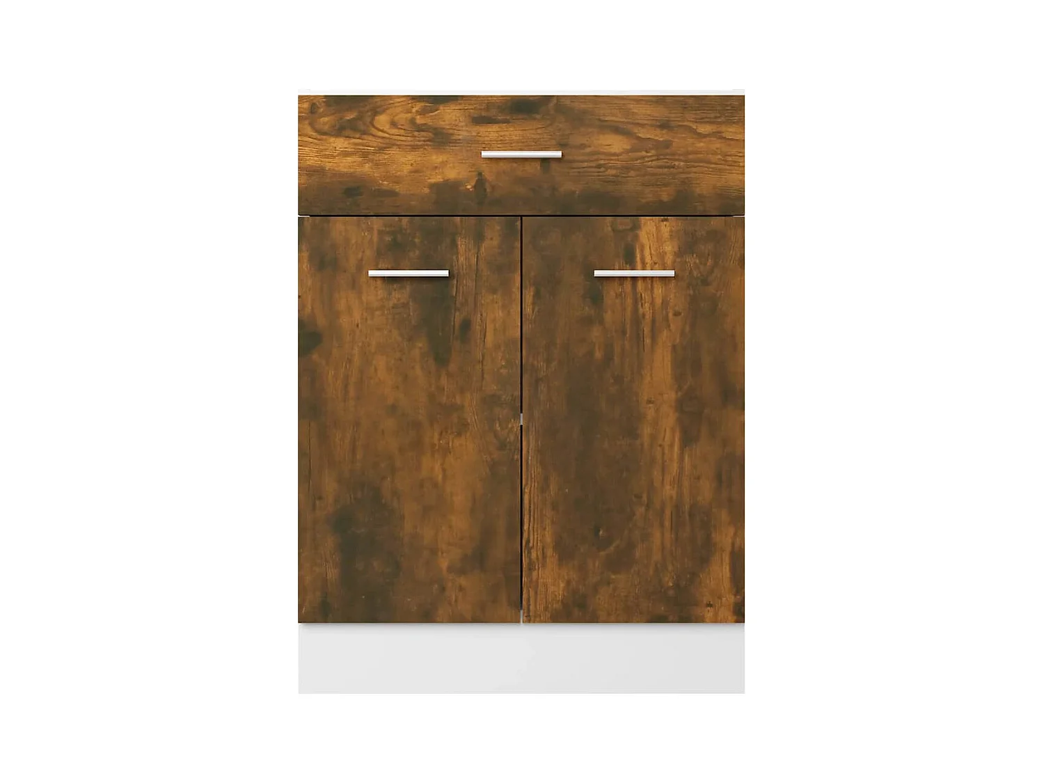 Mobiletto da terra con cassetto, rovere affumicato, 60x46x81,5 cm