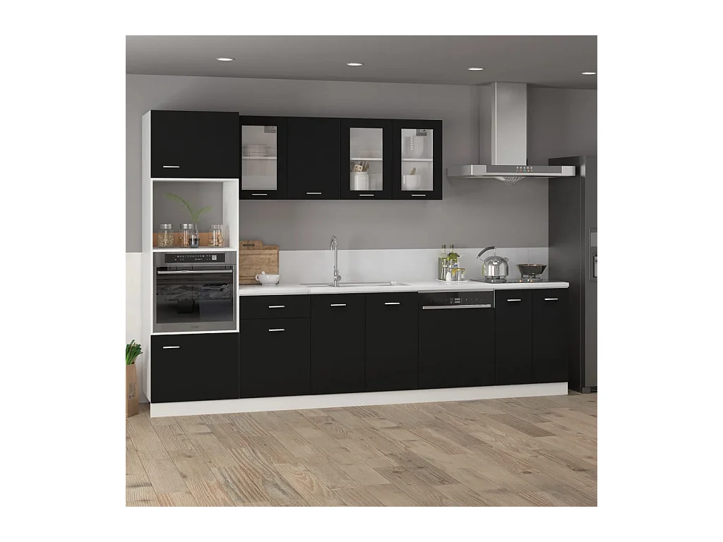 Armoire de plancher à tiroir Noir 40x46x81,5 cm