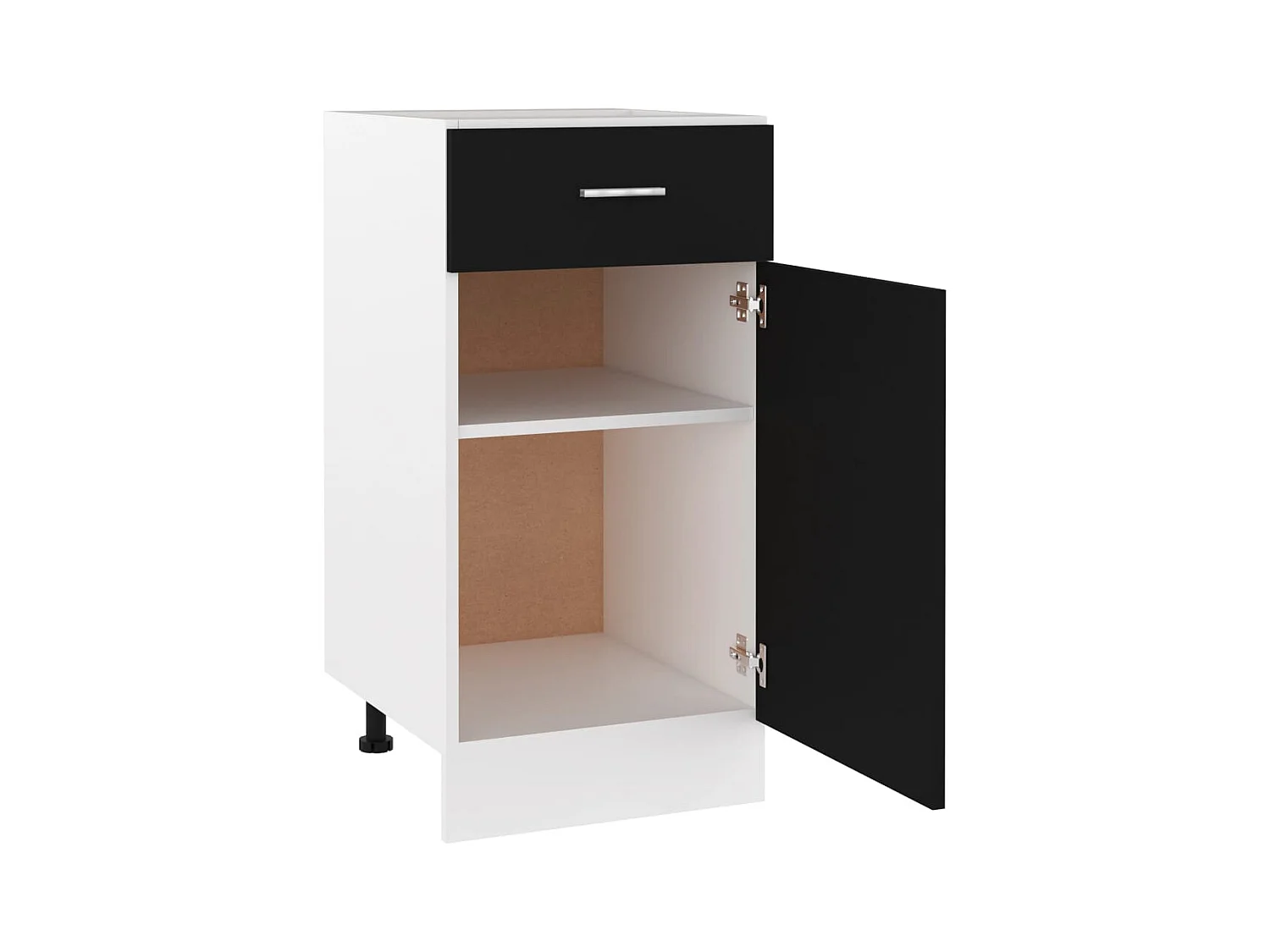 Armoire de plancher à tiroir Noir 40x46x81,5 cm