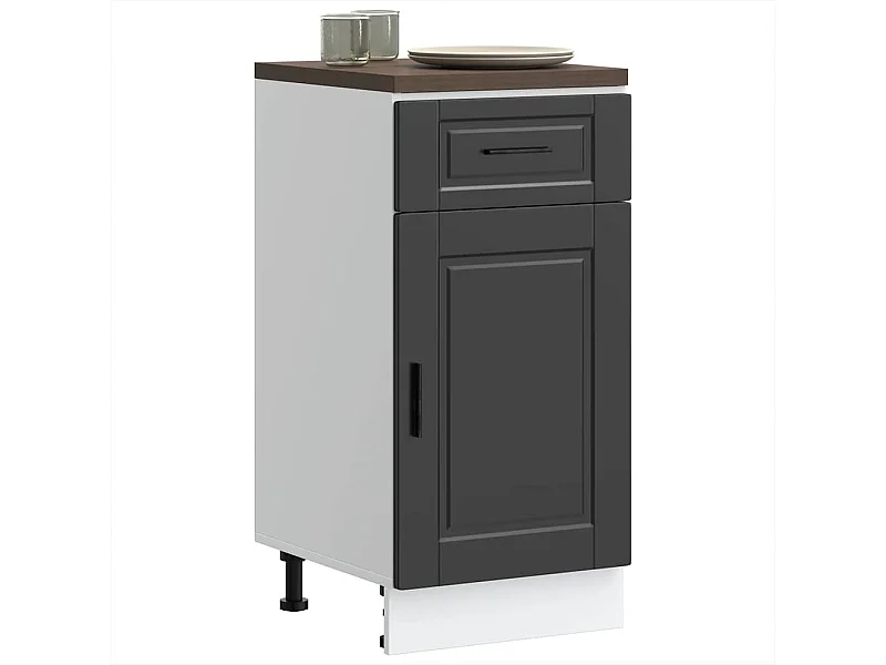 Armoire de cuisine noir bois d'ingénierie