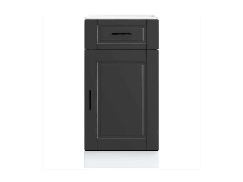 Armoire de cuisine noir bois d'ingénierie