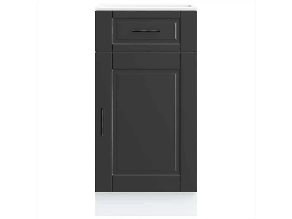 Armoire de cuisine noir bois d'ingénierie