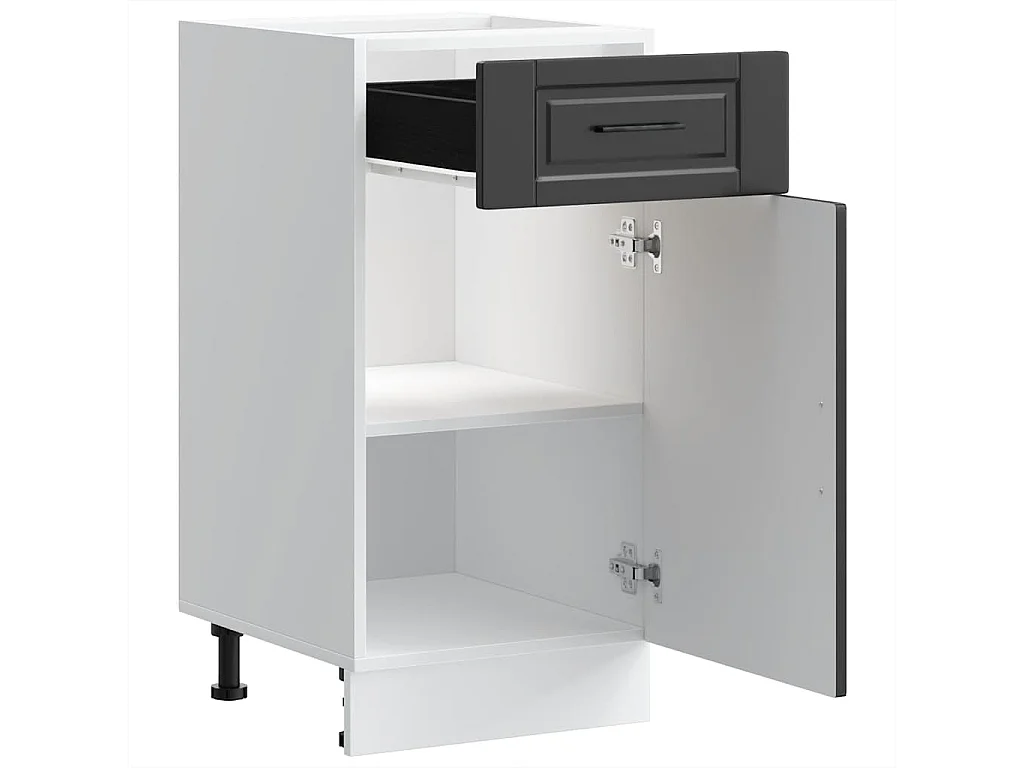 Armoire de cuisine noir bois d'ingénierie