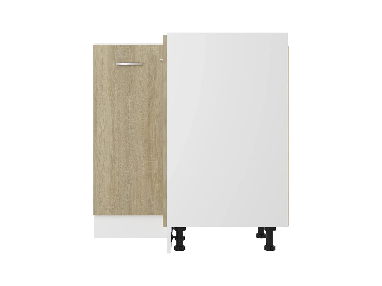 Mobiletto angolare da pavimento in rovere Sonoma