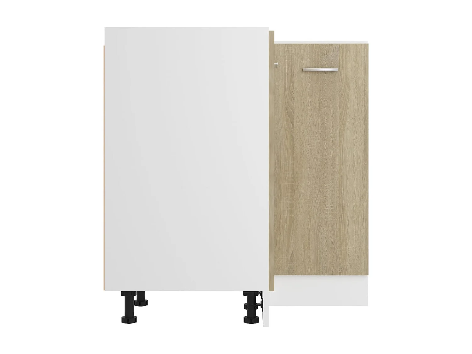 Mobiletto angolare da pavimento in rovere Sonoma