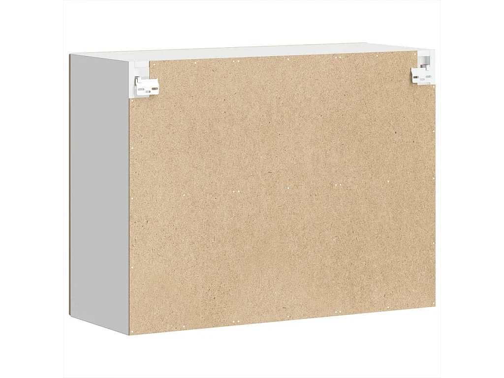 Armoire murale de cuisine porte en verre chêne artisanal