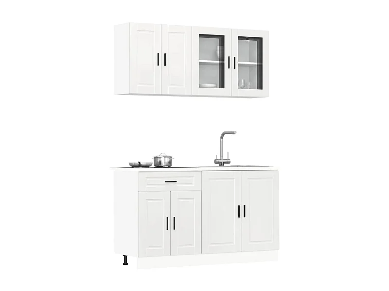 Ensemble d'armoires de cuisine 4 pcs bois d'ingénierie