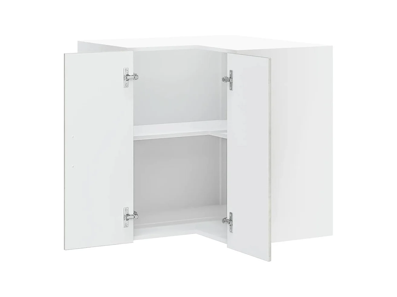 Armoire d'angle murale de cuisine gris béton