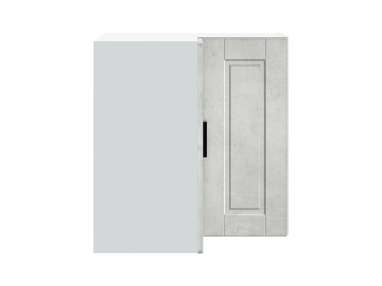 Armoire d'angle murale de cuisine gris béton