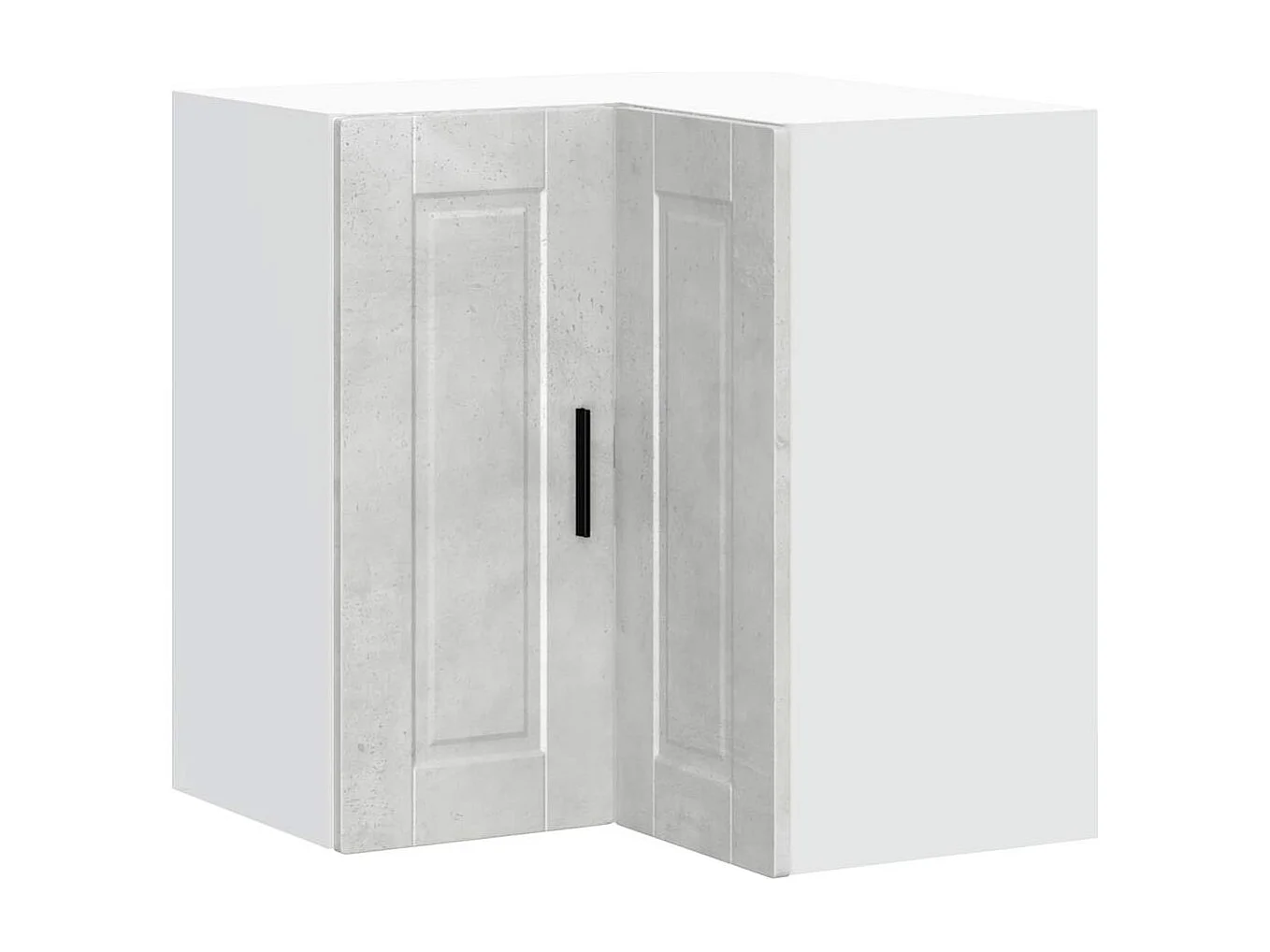 Armoire d'angle murale de cuisine gris béton