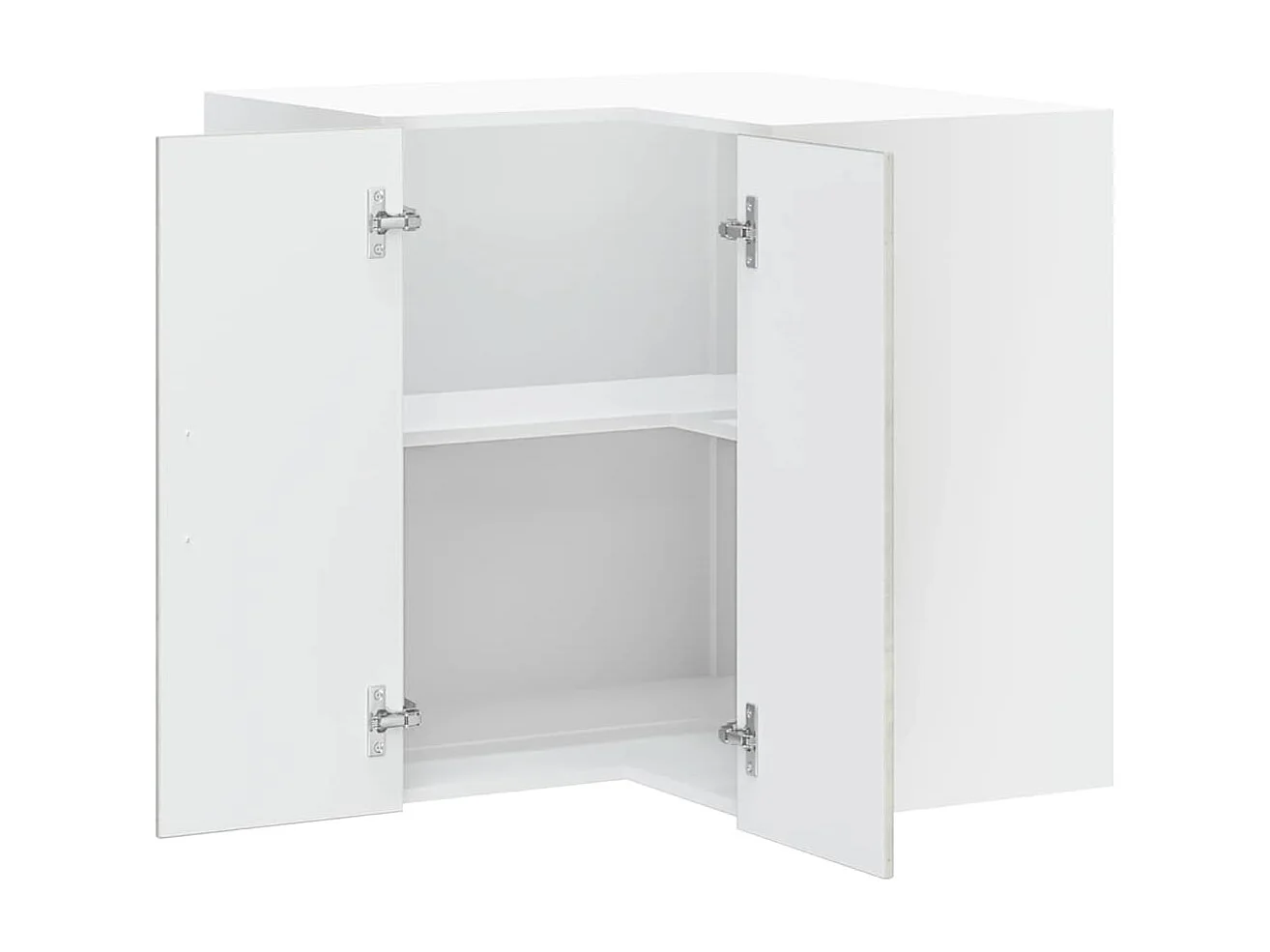 Armoire d'angle murale de cuisine gris béton