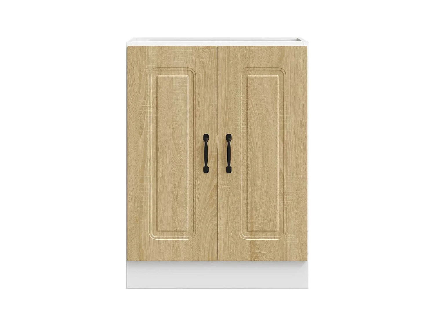 Gabinete base para fregadero de madera de ingeniería de roble Sonoma de