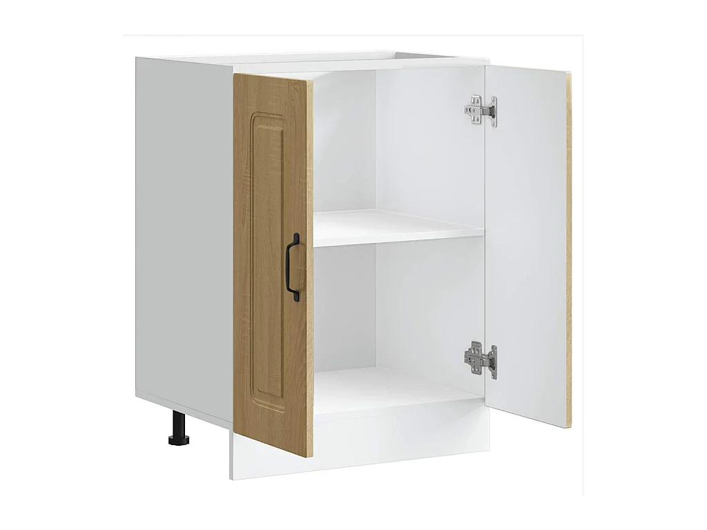 Gabinete base para fregadero de madera de ingeniería de roble Sonoma de