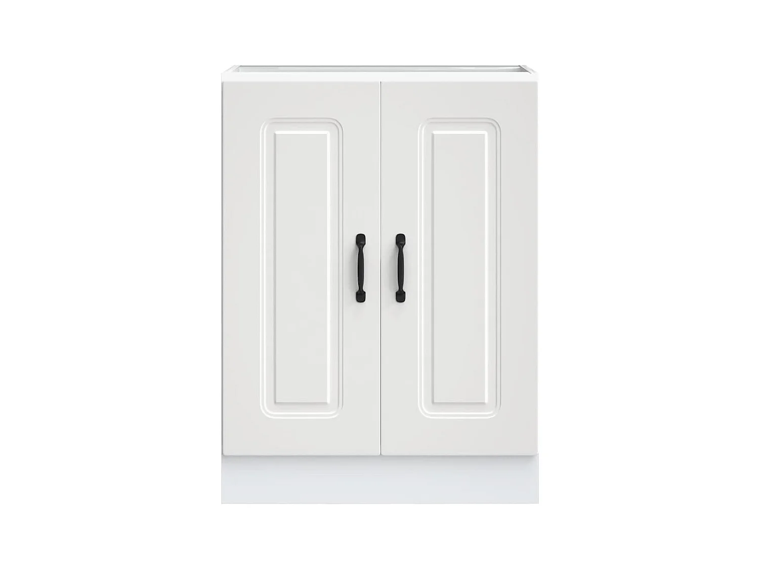 Meuble bas pour évier blanc 60x46x81,5cm bois ingénierie