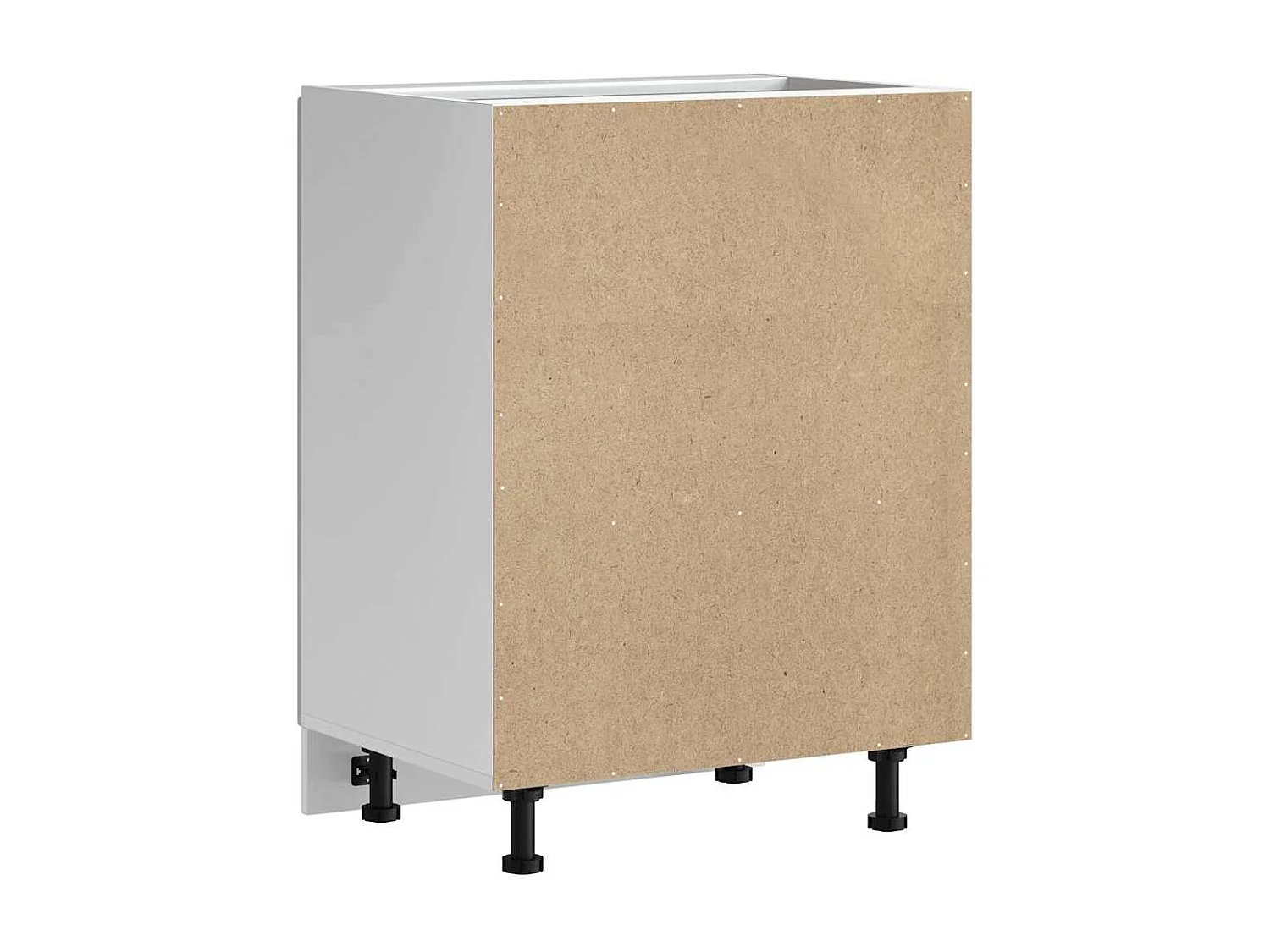 Meuble bas pour évier blanc 60x46x81,5cm bois ingénierie