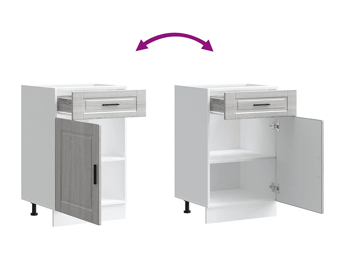 Mobile da cucina in legno ingegnerizzato Sonoma Gray