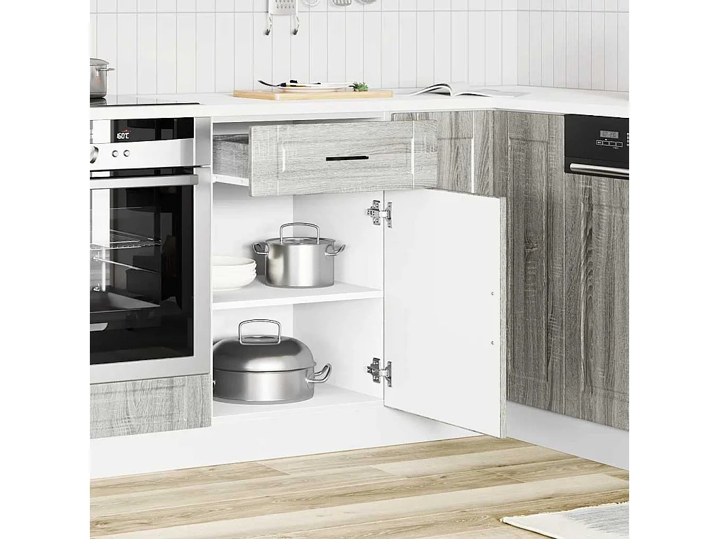 Sonoma Gray Engineered Wood Keukenkast