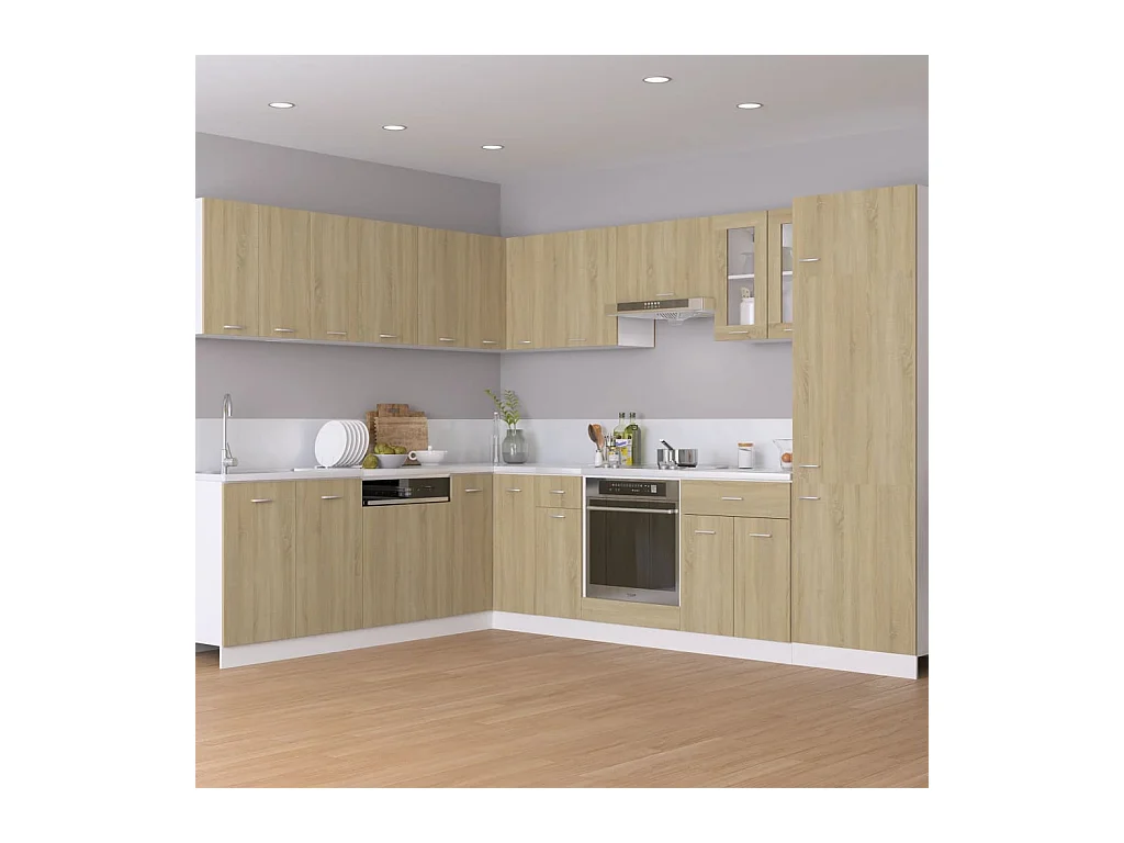 Vetrina sospesa in rovere Sonoma