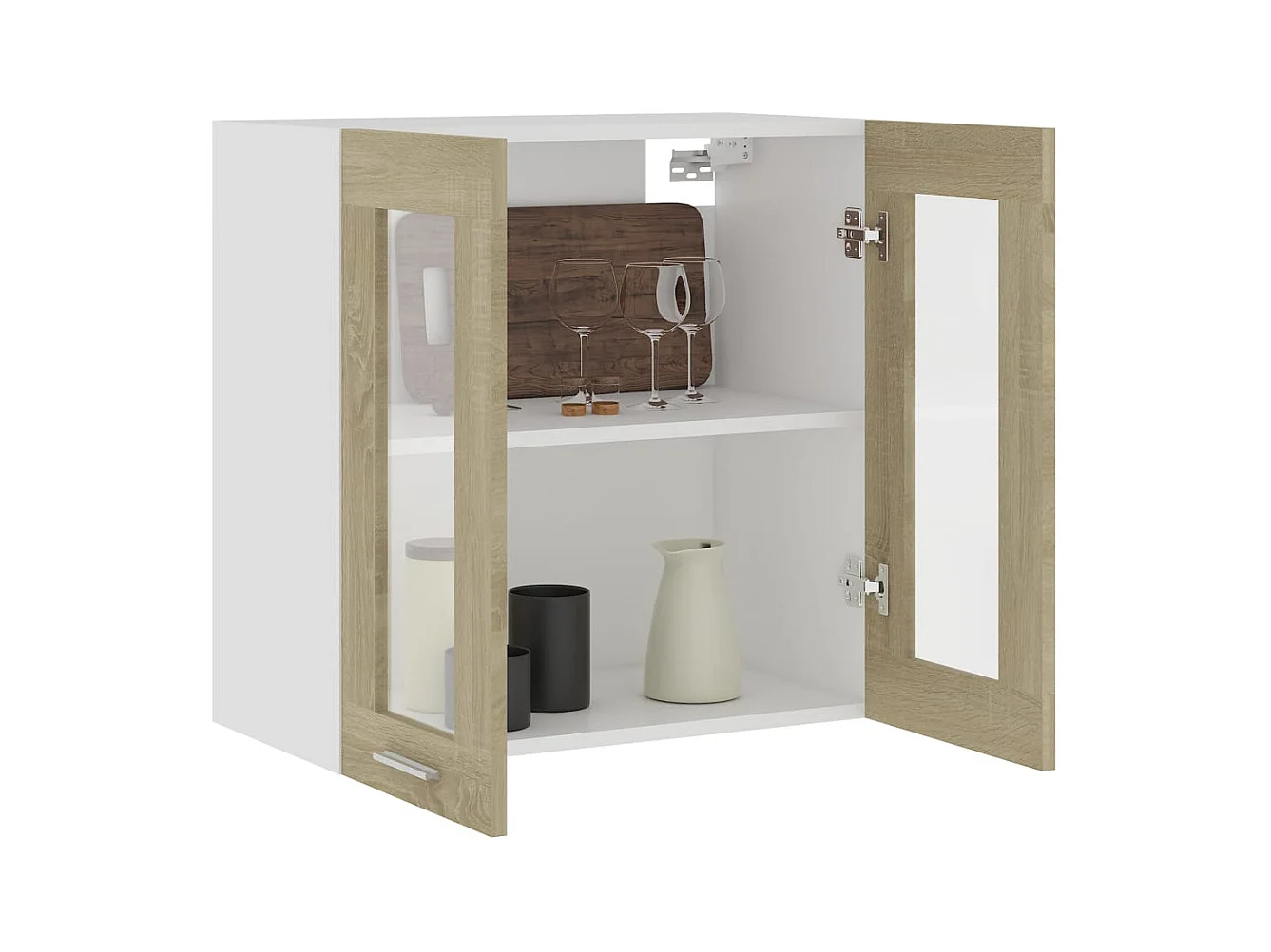 Vetrina sospesa in rovere Sonoma