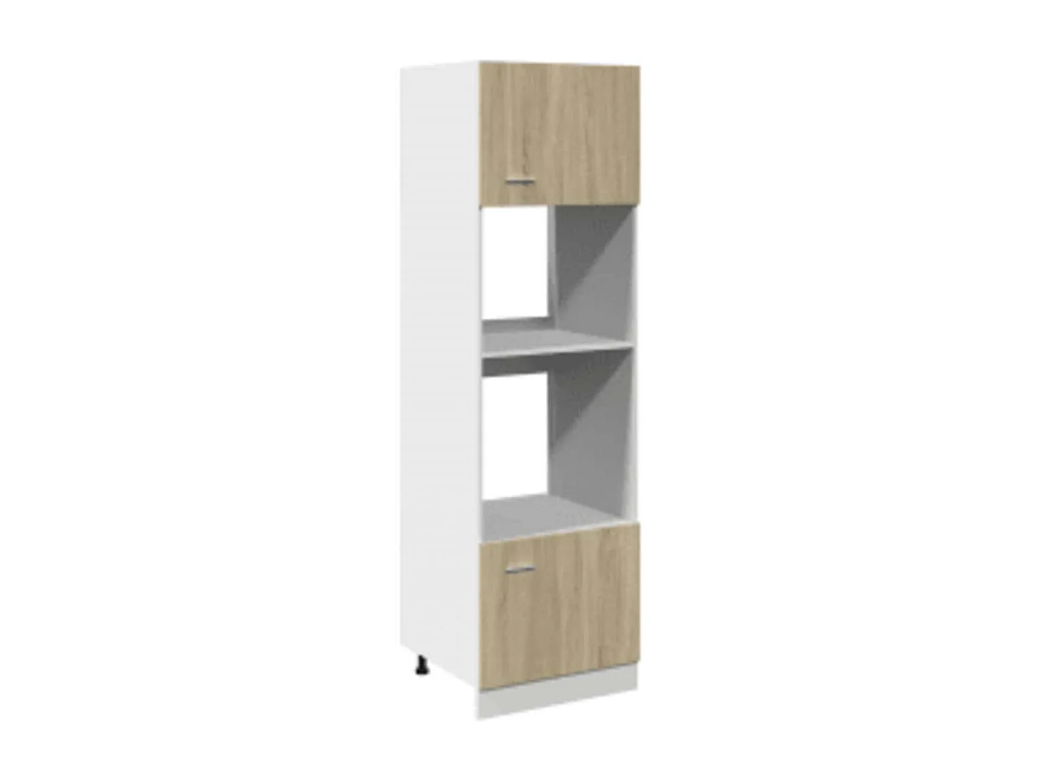 Mueble microondas roble Sonoma 60x57x207 cm
