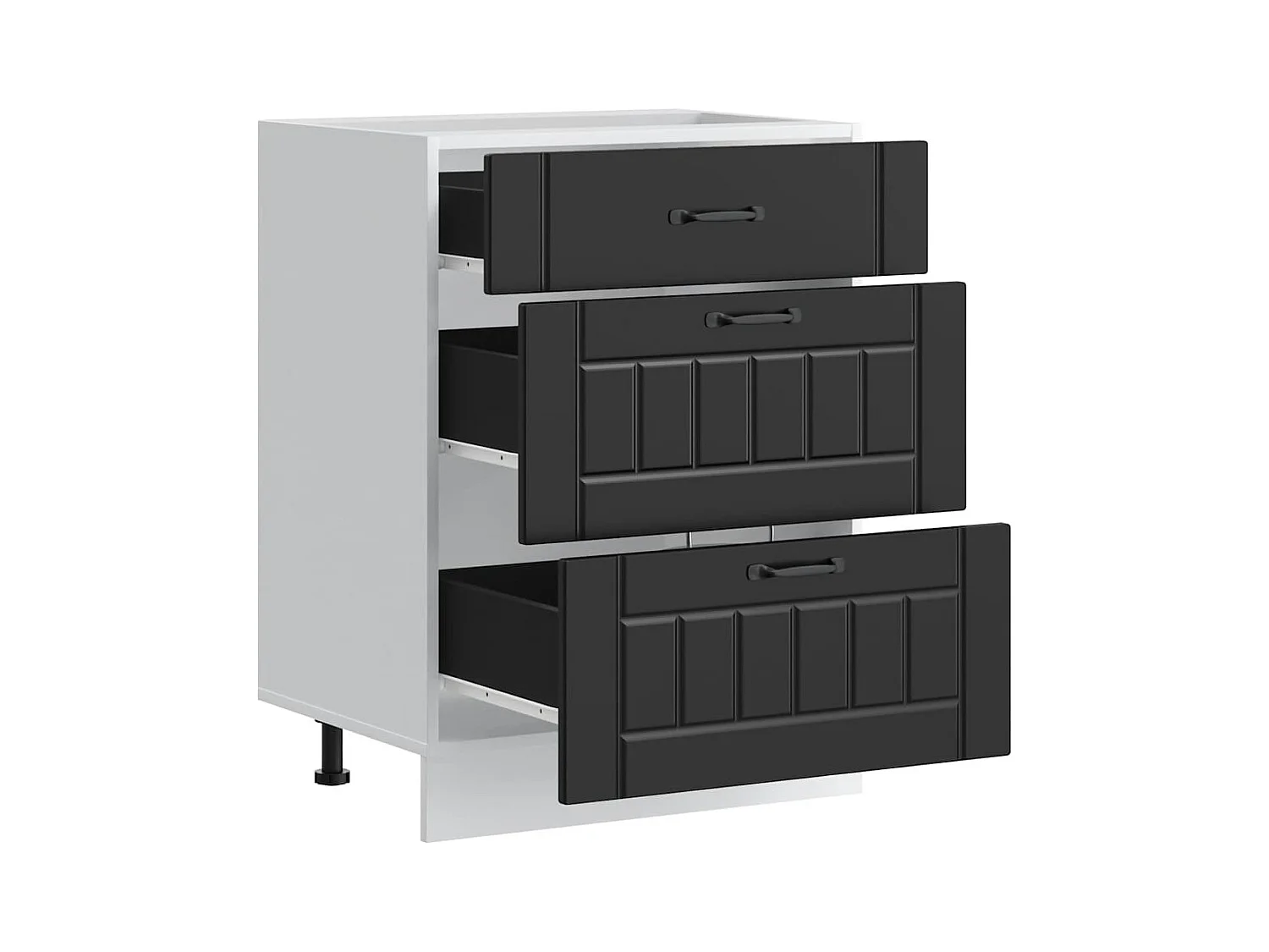 Armoire de cuisine noir bois d'ingénierie