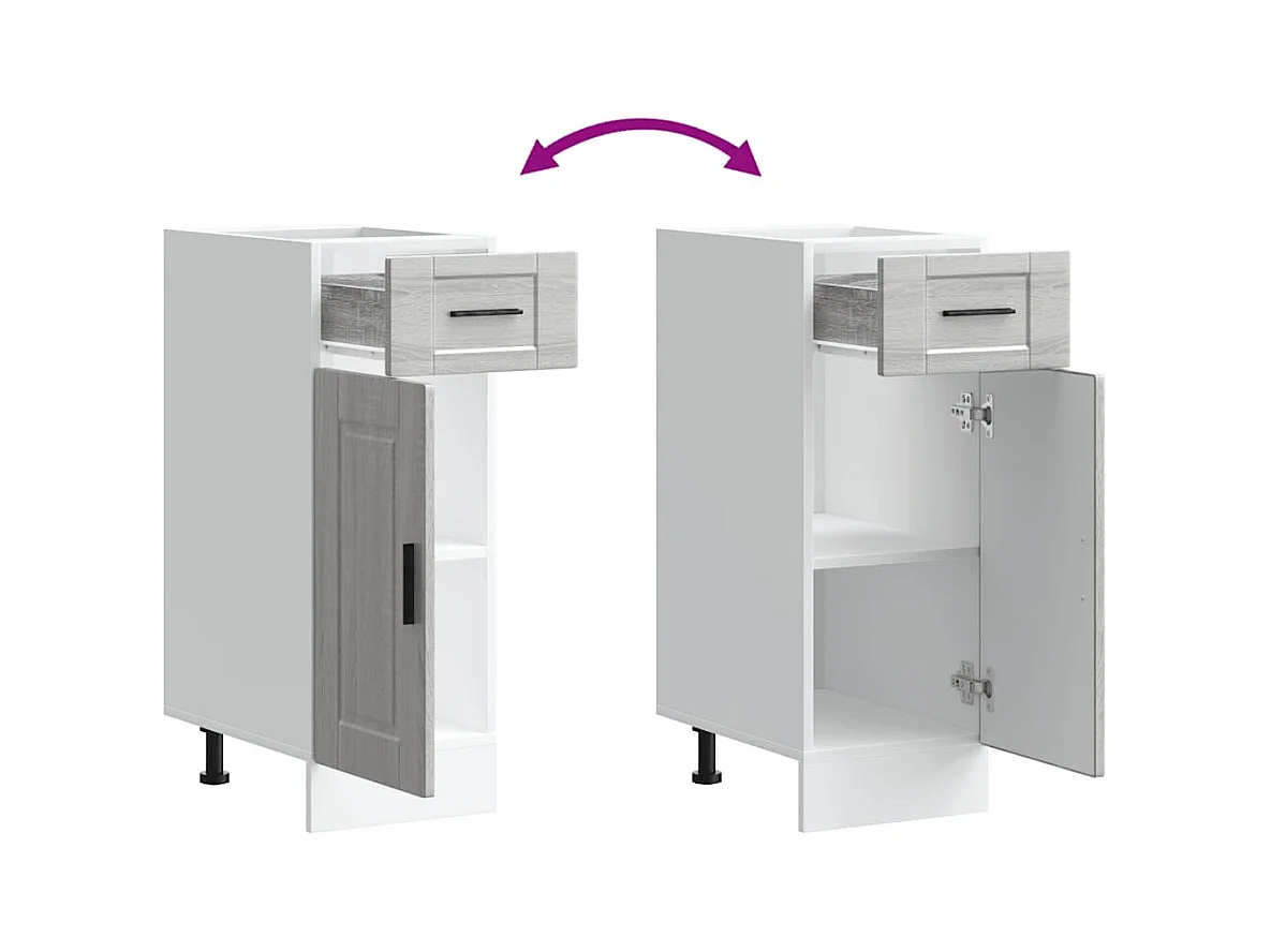 Mobile da cucina in legno ingegnerizzato Sonoma Gray