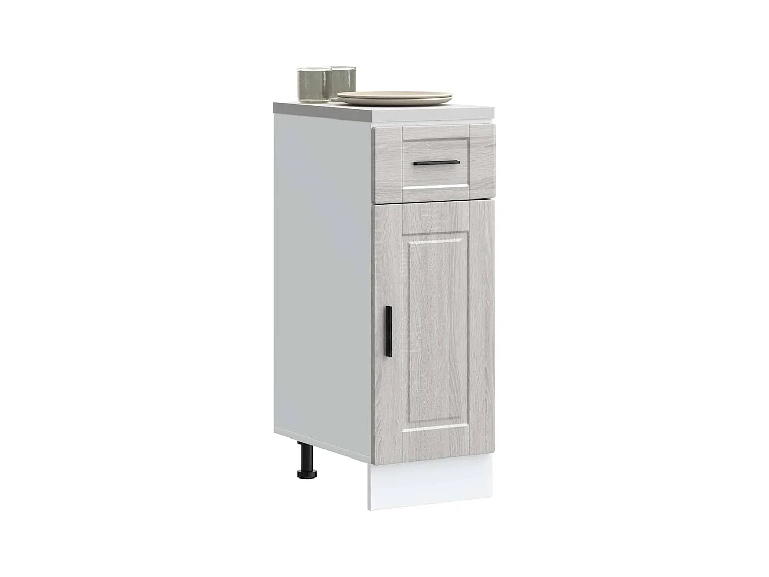 Armoire de cuisine sonoma gris bois d'ingénierie