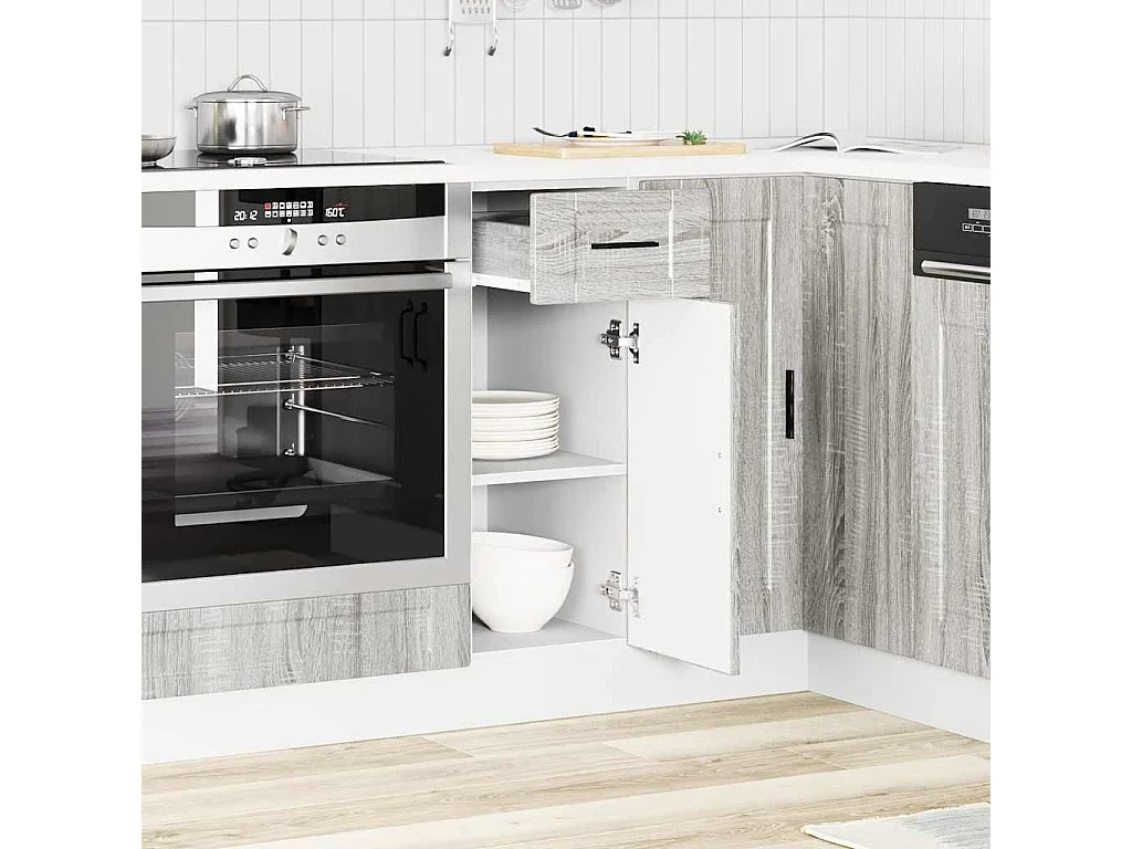 Sonoma Gray Engineered Wood Keukenkast