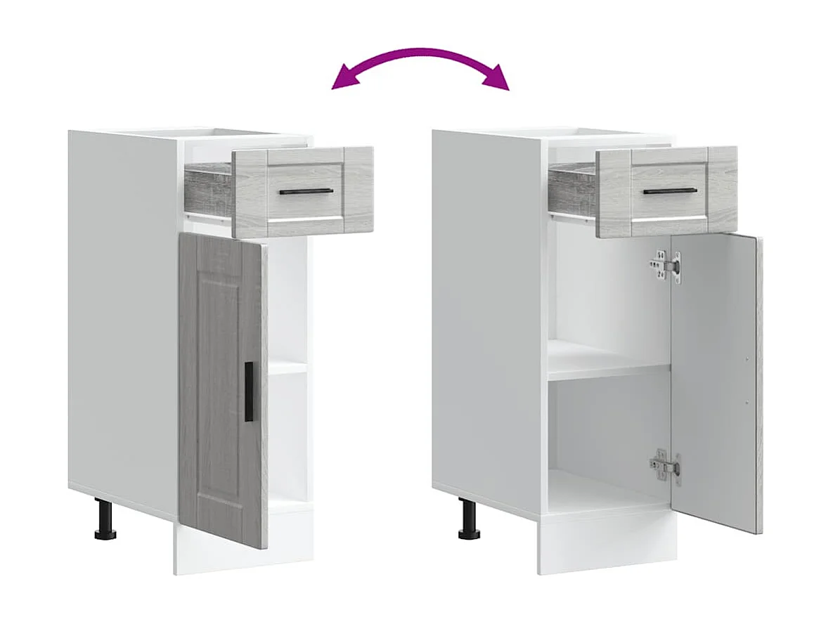 Sonoma Gray Engineered Wood Keukenkast