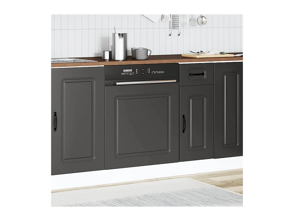 Kalmar Geschirrspülerblende schwarz 60x1,5x67 cm