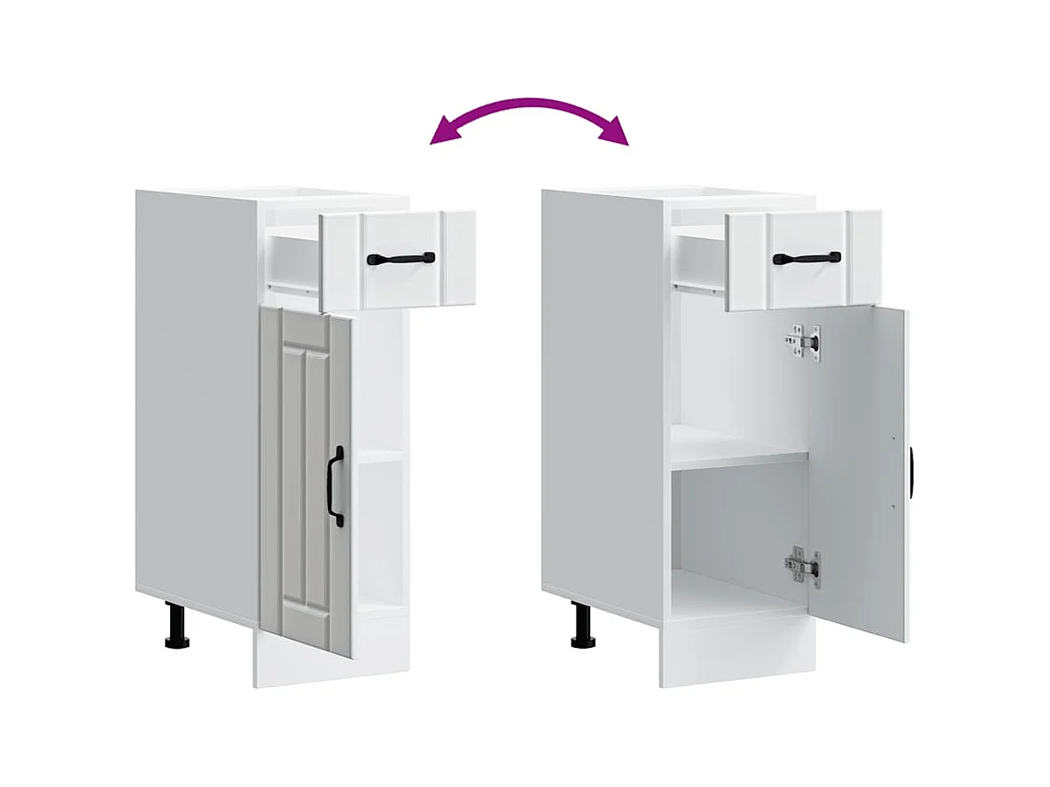 Mobile da cucina in legno ingegnerizzato bianco Lucca