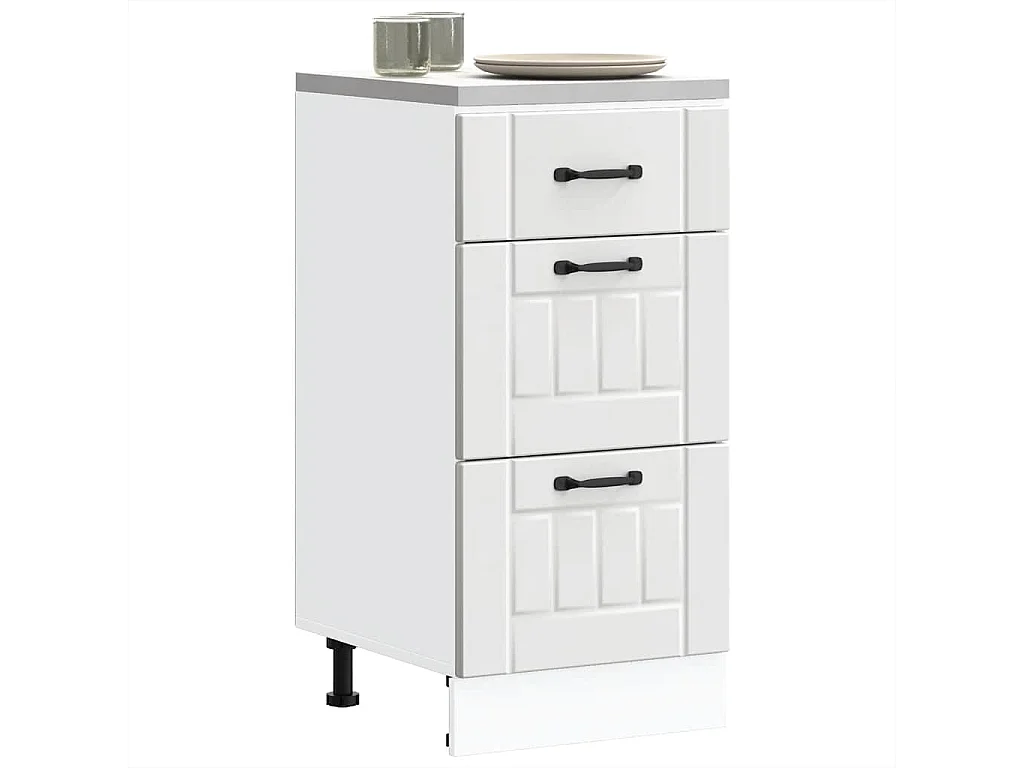 Mobile da cucina in legno ingegnerizzato bianco Lucca