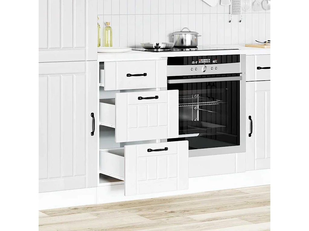 Mobile da cucina in legno ingegnerizzato bianco Lucca