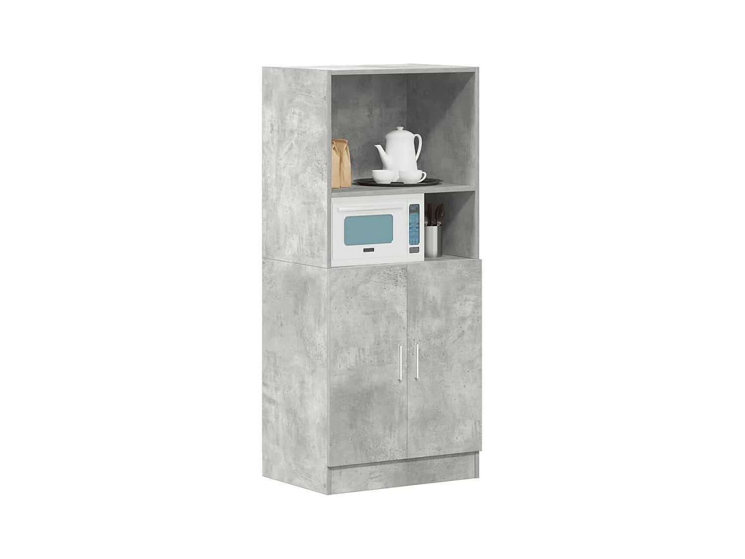 Mobile da cucina grigio cemento 57x41,5x131,5 cm in legno ingegnerizzato